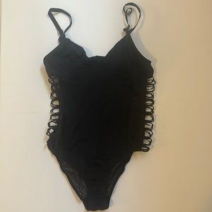 Black one piece lingerie